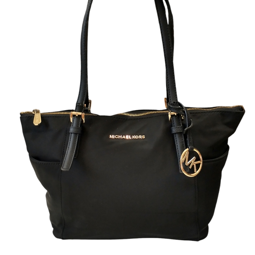 Michael Kors Bedford Black Nylon East Women's Shoulder Bag - Picture 2 of 15